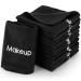 48 Pieces Makeup Towels Bulk 12 x 12 Inch Microfiber Washcloths Reusable Makeup Remover Face Skin Cleaning Cloth Soft Absorbent Facial Towels with ''Makeup'' Bulk Gift for Women Holiday (Black)