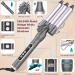 EmaxDesign 5 in 1 Curling Wand Set with Hair Waver, Straightener Brush - LCD Temp Display, Dual Voltage - Instant Heat Up Curler Iron - Buy Online on GoSupps.com