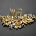 Pavewood 2X Wedding Bridal Hair Combs Vintage Imitation Crystal Hairpins Prom Jewelry Flower Pattern Hair Accessories Women Gold - Buy Online on GoSupps.com