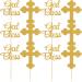 WRITWAA 24Pcs Easter Birthday Cupcake Toppers Glitter Birthday Cupcake Food Picks Cake Picks Kids Birthday Party Cupcake Decorations Supplies Golden