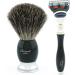 5 Pc Men's Shaving Kit - Edge Razor Badger Hair Brush Stand Soap & Bowl | Perfect Grooming Set for Men - Buy Online on GoSupps.com