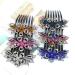 6 Pack Large Crystal Rhinestone Side Comb Set - Fancy Sparkly Gems Hair Accessories for Women - Buy Online on GoSupps.com