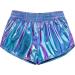 Women Metallic Shiny Shorts | Sparkly Hot Dance Bottoms for Rave & Music Festivals | Large Blue with Sunglasses - Buy Online on GoSupps.com