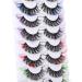 Colored 5D Mink False Eyelashes - 8 Pairs by GODDVENUS | D Curl Strip Lashes for Natural Wispy Look and Salon Perfect Results - Buy Online on GoSupps.com