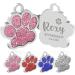 Dog Tag Personalised Dog Name Tag Custom Dog ID Tag Dog Tags for Pets Engraved UK Glitter Bling ID Tag for Cat Pet Dog Puppy Personalised Dog Collar for Cats Dogs (Pink Design 4) - Buy Online on GoSupps.com