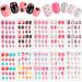 240 Pieces Children False Nails Kids Girls Press on Short Artificial Fake Nails Cute Pre Glue Full Cover Acrylic Nail Kit for Children Girls Nail Decoration 10 Boxes (Pink Heart)