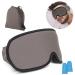 Modern Advantage 3D Sleeping Eye Mask with Earplugs 100% Light Blocking Sleep Mask for Men Women Cool Sports Fabric Eye Cover for Sleeping Travel Nap and Yoga Breathable & Adjustable Design