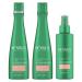 Nexxus Unbreakable Care Shampoo Conditioner and Leave-In Spray 3 Pack For Fine and Thin Hair with Keratin Collagen Biotin (White) 3 Count Regimen Pack