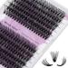 Individual Lashes 240PCS Cluster Lashes Extensions 16-20mm D Curl 0.07mm 3D Effect+40D Lash Clusters Wide Stem Individual Eyelashes Clusters DIY Eyelash Extensions(3D Effect/40D-0.07-D-MIX16-20) RR-16-20mm 3D Clusters+40D-0.07-D