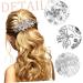 Mikinona Rhinestone Tuck Comb Flower Side Comb Side Combs Bridal Hair Comb Weeding Bride Hair Accessories Wedding Accessories Hair Comb for Women Rhinestone Leaf Hairpin Hair Jewelry Metal - Buy Online on GoSupps.com