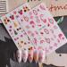 Christmas Nail Stickers 9 Sheets Self-Adhesive Nail Decal Pink Nail Art Decoration Design Supplies - Buy Online on GoSupps.com