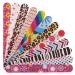 12 PCS Nail File Emery Board Professional Double Sided 100/180 Grit Nail Buffer Colorful Manicure Pedicure Nail Art Tools for Women Girls