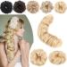 SEGO Hair Part Hair Gum Extensions Real Hair Lang Messy Bun Dutt Urban Hairstyles Voluminous Hair Extension Welled Hell Blond#613-32G