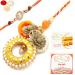 Ghasitaram Gifts Rakhis Online - Rakhi for Brother- Echoes of Care rm071 Bhaiya Bhabhi Rakhi with 200 GMS of Besan Barfi and 200 GMS of Kaju Katli Rakhi Set with 200 gms of Besan Barfi & Kaju Katli