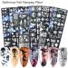 Halloween Nail Stamper Kit - 6 Nail Plates + 1 Stamper + 1 Scraper - Skeleton/Spider Web/Pumpkin/Tree Design - Nail Decoration Supplies 8 Piece Set + Tools - Buy Online on GoSupps.com