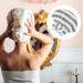 VOCOSTE Coral Fleece Hair Drying Towel Cap | Lightweight Absorbent Hair Drying Solution | Perfect for After Bath Use | Gray & White - Buy Online on GoSupps.com