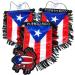 4pc Puerto Rico Mini Rearview Mirror Hanging Banner & 3pc Mini Flags Set with NY Auto Patch - Buy Online on GoSupps.com