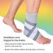 ZenToes Ankle Support Brace | Adjustable Compression Sleeve for Men & Women | Prevent Sprained Ankle Injury | Gray Wide Width | Easy to Use - Buy Online on GoSupps.com
