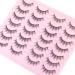 Manga Lashes False Eyelashes Wispy Eye Lashes Fluffy Anime Lashes Strip 3D Volume Natural Korean Fake Eyelashes Manhua Lashes Spiky Manhwa Lashes Asian Style Douyin Cosplay Lashes by Goddvenus spiky lashes - Buy Online on GoSupps.com