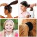 60 Black Seamless Hair Ties & Bobby Pins Set with Box - No Metal Ponytail Holders for Thick, Heavy, and Curly Hair - Buy Online on GoSupps.com