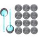 DTTang Kitchen Stainless Steel Sponge Scrubber Set-Metal Scouring Pad-Kitchen Washing Tools 12 Stainless Steel Wire Washing Balls.(2with Handle)