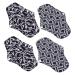Cloth Panty Liner 4pcs Washable Pads Washable Menstrual Pad Cloth Pads Reusable Incontinence Pad Printing Napkin Heavy Pad Napkins Washable Washable Menstrual Napkin Pad
