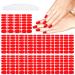YECIRALA 20 Sheets 280 Pcs Red Nail Stickers Full Nail Wraps for Women Nail Polish Stickers for Nails Gel Nail Strips Stick On Nails Polish Strips Self Adhesive Nail Decals for Nail Art Strips Style1 Red