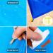 WIWIGO Sandproof Beach Blanket 79 X 83 - Waterproof Outdoor Picnic Mat for Travel, Camping, Hiking - Blue - Buy Online on GoSupps.com