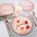 175PCS Happy Birthday Plates and Napkins Party Supplies  Paper Pink and Rose Gold Plates and Napkins with Rose Gold Plastic Forks Knives Spoons Serve 25 Guests for Girl Women Birthday Party Decoration - Buy Online on GoSupps.com