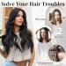 AISI HAIR Black Hair Extensions Invisible Wire Hair Extensions Women's Long Wavy Black Hair Extensions Clear Wire Hair Extensions for Women 20 Inch - Buy Online on GoSupps.com