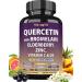 Quercetin with Bromelain Elderberry Vitamin C D3 and Zinc. Super Immune Support Supplement. Organic Complex for Men & Women Non-GMO Gluten-Free Vegan USA 60 Count (Pack of 1)