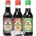 Kikkoman Soy Sauce Bundle of 3 with World Food Shop Scoop (Soy Sauce 250ml Sweet Soy Sauce 250ml Less Salt Soy Sauce 250ml)