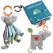 Fish Soft Cloth Book Elephant Tails Activity Crinkle Baby Books Sharks Farm Animals Jungle Toy Book Early Education for Babies Toddlers Infants Kids with Teether Ring Rattle Teething Toy Octopus