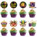 Yavxzvbw Happy Madri Cupcake 32Pcs Mardi Gras Cupcake Toppers Mardi Gras Cupcake Decorations Masquerade Face Covering Cupcake Toppers for Mardi Gras Carnival Masquerade Birthday Party Supplies