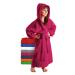 Arus children's bathrobe with hood for boys and girls 100% cotton terry (380 g/m ) long eco-tex certified large color selection 152 raspberry