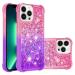 Tivenfezk nadoli glitter drive sand shell for iPhone 15 pro max silicone shockproof gradient colored waterfall cell phone shell transparent bumper protective cover liquid transparent case iPhone 15 per max pink purple