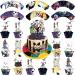 49 Pcs Nightmare Happy Birthday Cake Decorations Includes 24 Pcs Nightmare Theme Cupcake Toppers 24 Pcs Cupcake Wrappers 1 Big Cake Topper for Kids Halloween Birthday Party Decorations