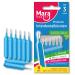 Interdental brush blue-Mara Expert |0.6 mm ISO 3 medium |8 interdental brushes |Bioplastic |Brushes for interdental spaces |With mint taste - chlorhexidine - fluoride 8 pieces (1 Pack) 1