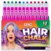 EPIC Hair Chalk for Kids - Girls & Boys - 12 Large Pens - Hair Crayons - Temporary Hair Color for Kids, Teens & Adults - Face Paint - Washable - Non Toxic - Great for a Birthday Gift or Halloween Costume!