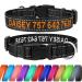Tagme personalized dog collar for large dog with embroidered reflective nylon dog collar with pet name & telephone number black l l (1 Pack) black