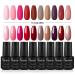 Gel Nail Polish Set 10 Colors Nude Pink Red Glitter Gel Nail Polish Spring Summer Colors Gel Nail Kit Soak Off UV LED Gel Nails Starter Kit Manicure Nail Art DIY Salon Home 7ml Each Bottle by Shelloloh 10R