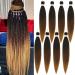 8 Packs Braiding Hair Pre-Stretched Braiding Hair- 26 Inch PreStretched Braiding Hair For Crochet Twist Braids Hair For Black Women (26 1B/30/27) 26 Inch(8Packs) 1B/30/27