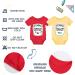 Culbutomind Baby Twins Bodysuit Set | Ketchup Mustard Newborn Outfit | Unisex Romper for Infants | Red 6-9 Months - Buy Online on GoSupps.com