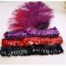 Shop Tseenyi Boho Elastic Sequins Headband for Women & Girls | Red Feather Hair Tie Jewelry | Perfect for Christmas & Stage Performances - Buy Online on GoSupps.com