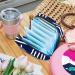 White Bar Women's Binding-Storage Bag | Large Menstrual Cup Pocket with Zipper | Stylish Period Inserts & Tampon Bags for Girls & Women - Multi-Colored - Buy Online on GoSupps.com