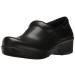 Dr. Scholl's Shoes Women's Dynamo Slip Resistant Work Clog 8 Black Leather