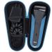 Khanka Hard Travel Case Replacement for Braun Series 3/5 5018s 3010 340S-4 3050 390CC-4 380S-4 3040 Electric Foil Shaver Men's Razor, Case Only (Black&Blue)