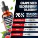 Tenmido 9in1 Grape Seed Extract Liquid Drops with Elderberry Bilberry Acai Berry Lutein Zeaxanthin and More - Antioxidant & Immune System Support - 30ml 1 Fl Oz - Buy Online on GoSupps.com