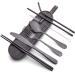 Portable Stainless Steel Flatware Set, Travel Camping Cutlery Set, Portable Utensil Travel Silverware Dinnerware Set with a Waterproof Case (Black)