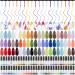 SXC Cosmetics Gel Liner Nail Art Set of 60 Ultra Colors Series Gel Art Paint Polish for Swirl Nails with Built-in Thin Nail Art Brush in Bottle for Soak off Nail Art Painting Drawing Gel designs (60 Colors Ultra Series)